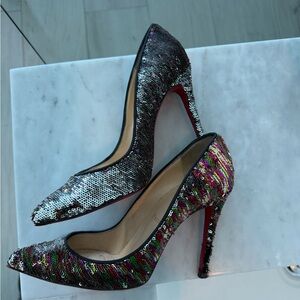 Christian Louboutin Multicolor Sequin Heels